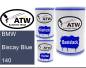 Preview: BMW, Biscay Blue, 140: 500ml Lackdose + 500ml Klarlack + 250ml Härter - Set, von ATW Autoteile West.